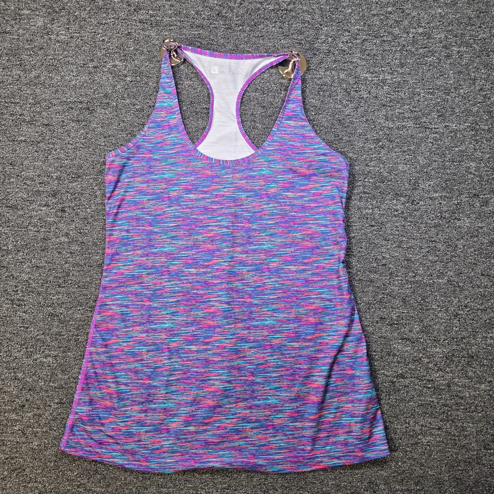 Xersion‎ Tank Top Women L Purple Space Dye Racerback Slim Athletic Workout Gym